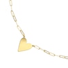 Thumbnail Image 0 of Yellow Gold Tone Heart Paper Clip Chain Engravable Necklet
