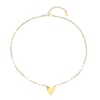 Thumbnail Image 1 of Yellow Gold Tone Heart Paper Clip Chain Engravable Necklet