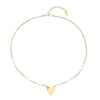 Thumbnail Image 2 of Yellow Gold Tone Heart Paper Clip Chain Engravable Necklet