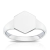 Thumbnail Image 0 of Sterling Silver Hexagon Engravable Signet Ring