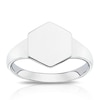 Thumbnail Image 1 of Sterling Silver Hexagon Engravable Signet Ring