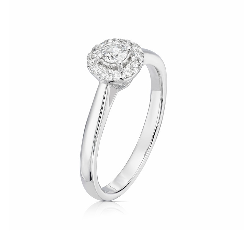 Main Image 2 of The Forever Diamond 18ct White Gold 0.25ct Diamond Round Halo Ring