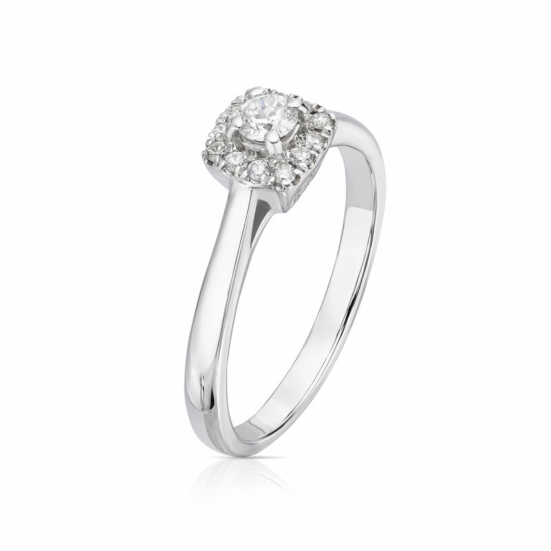 Main Image 2 of The Forever Diamond 18ct White Gold 0.25ct Diamond Halo Ring