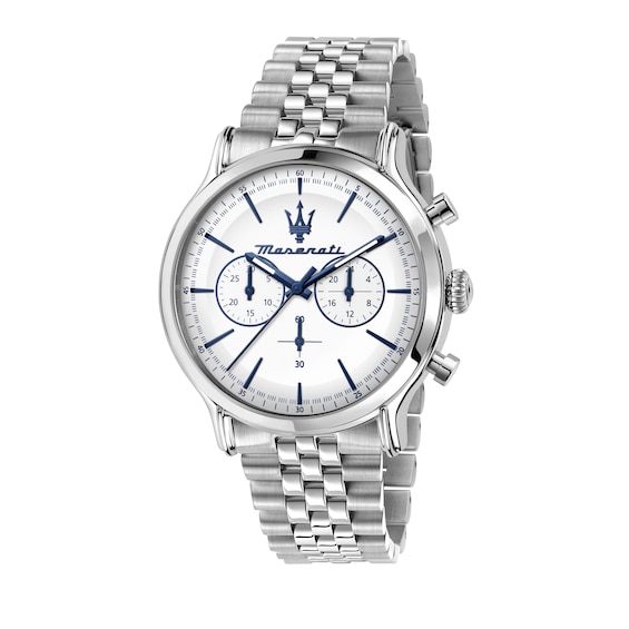 Maserati Epoca Men's White Dial Stainless Steel Bracelet Watch