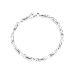 Sterling Silver Infinity Bar Bracelet