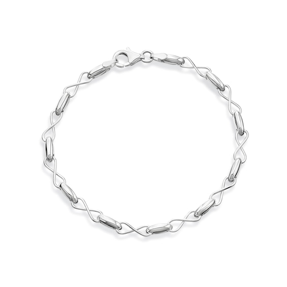 Sterling Silver Infinity Bar Bracelet