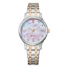 Thumbnail Image 1 of Citizen Eco-Drive Ladies' MOP Dial Two Tone Stainless Steel Bracelet Watch