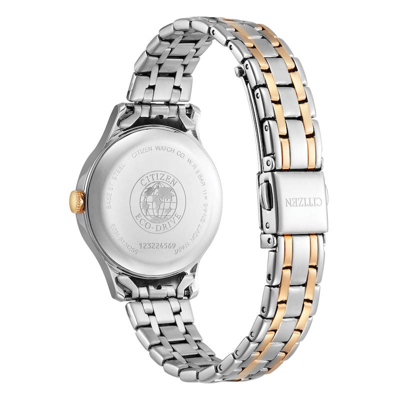 Citizen Eco-Drive Ladies' MOP Dial Two Tone Stainless Steel Bracelet Watch