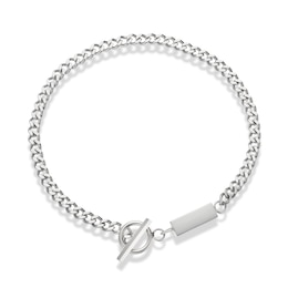 Men's Stainless Steel Chain T-Bar Bracelet