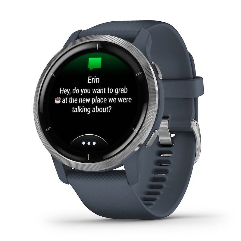 Garmin Venu 2 Blue Silicone Strap Smartwatch
