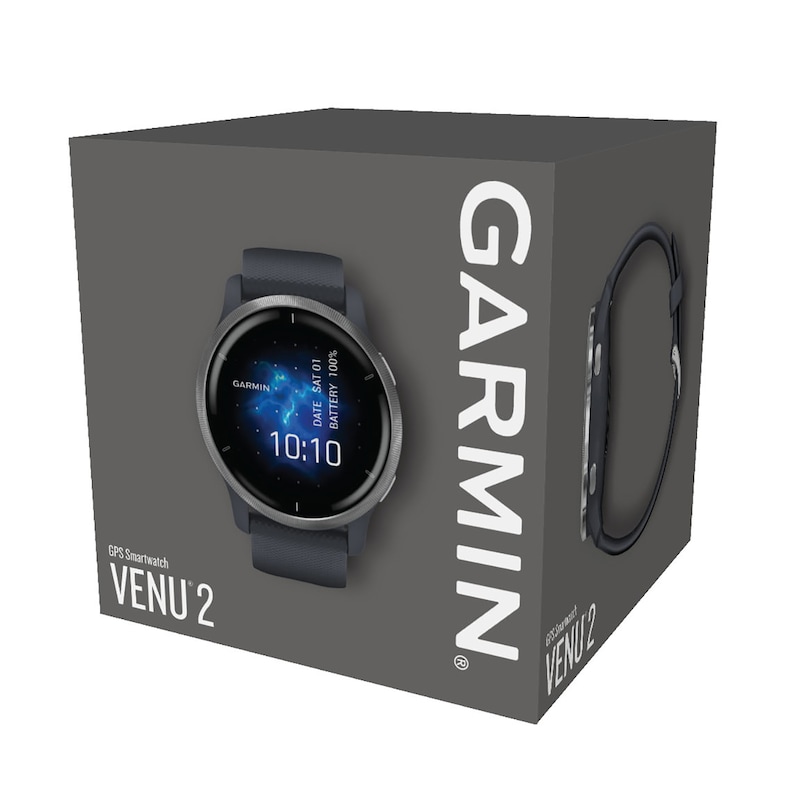 Garmin Venu 2 Blue Silicone Strap Smartwatch