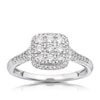 Thumbnail Image 2 of 9ct White Gold 0.40ct Total Diamond Cluster Ring