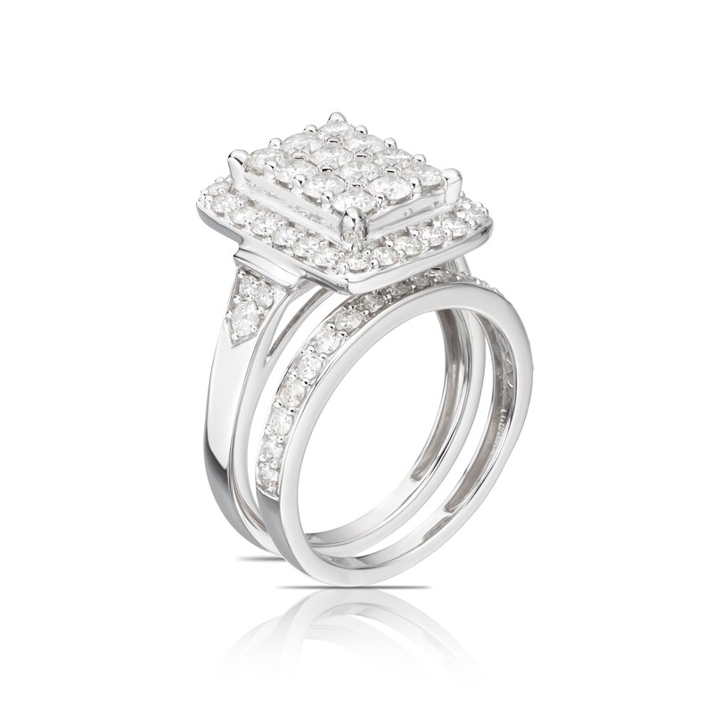 Perfect Fit 9ct White Gold 1.50ct Total Diamond Bridal Set