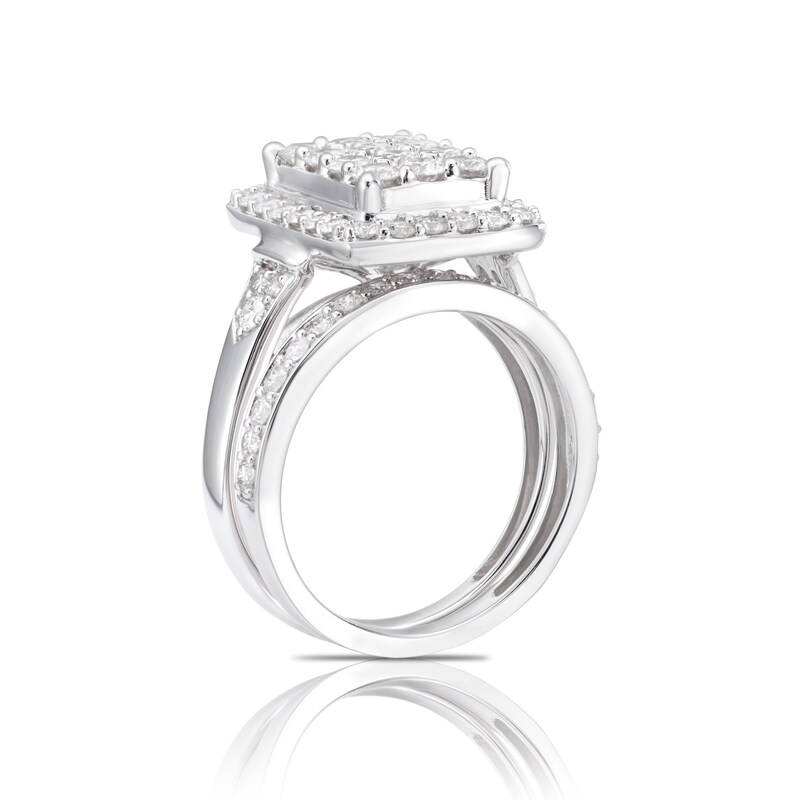 Perfect Fit 9ct White Gold 1.50ct Total Diamond Bridal Set
