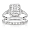 Thumbnail Image 1 of Perfect Fit 9ct White Gold 0.40ct Total Diamond Bridal Set