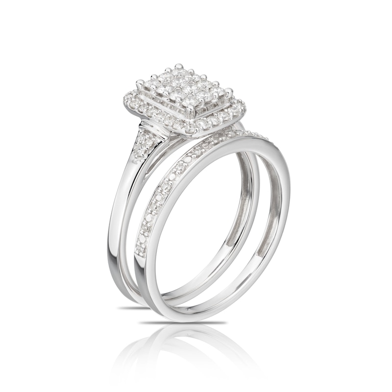 Main Image 2 of Perfect Fit 9ct White Gold 0.40ct Total Diamond Bridal Set