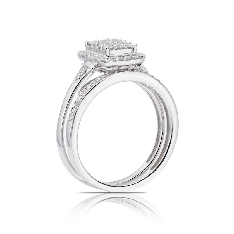 Main Image 3 of Perfect Fit 9ct White Gold 0.40ct Total Diamond Bridal Set