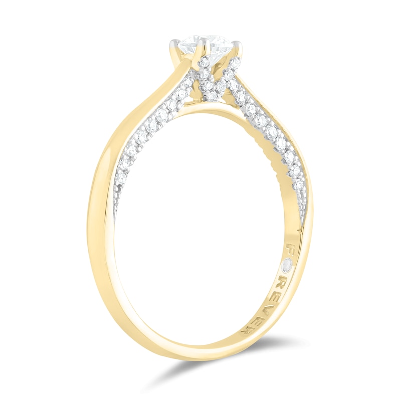 Main Image 2 of Engagement Ring The Forever Diamond 18ct Yellow Gold 0.40ct Total Ring