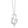 Thumbnail Image 2 of Silver Diamond Double Heart Pendant