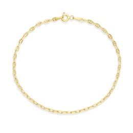 9ct Yellow Gold Anchor Paper Link Delicate Bracelet