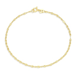 9ct Yellow Gold Fancy Diamond Cut Chain Bracelet