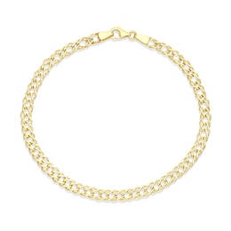 9ct Yellow Gold Narrow Double Curb Bracelet