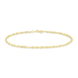9ct Yellow Gold Double Link Twist Chain Bracelet