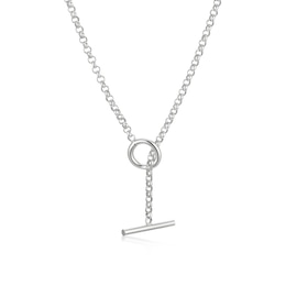 Sterling Silver T-Bar Belcher Necklace
