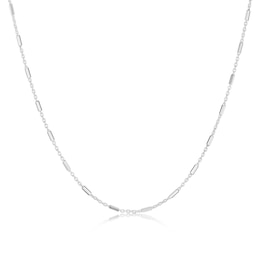 Sterling Silver Bar Chain Necklace