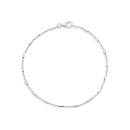 Sterling Silver Bar Detail Chain Bracelet