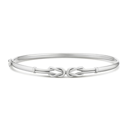 Sterling Silver Double Knot Bangle
