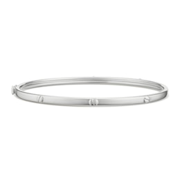 Sterling Silver Screw Station Bangle