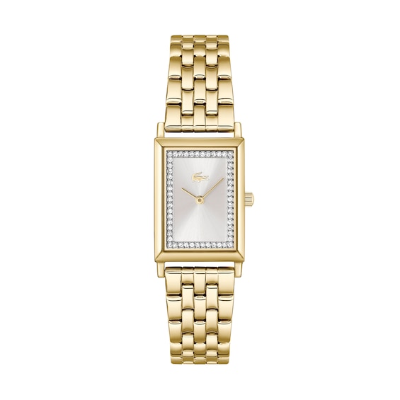 Lacoste Catherine Silver White Dial And Gold Bracelet Watch - Image 4