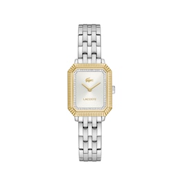 Lacoste Women's Parisienne Silver White Dial Stainless Steel Bracelet Watch