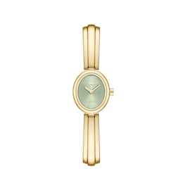 Lacoste Suzanne Ladies' Green Dial Gold-Tone Stainless Steel Bangle Watch