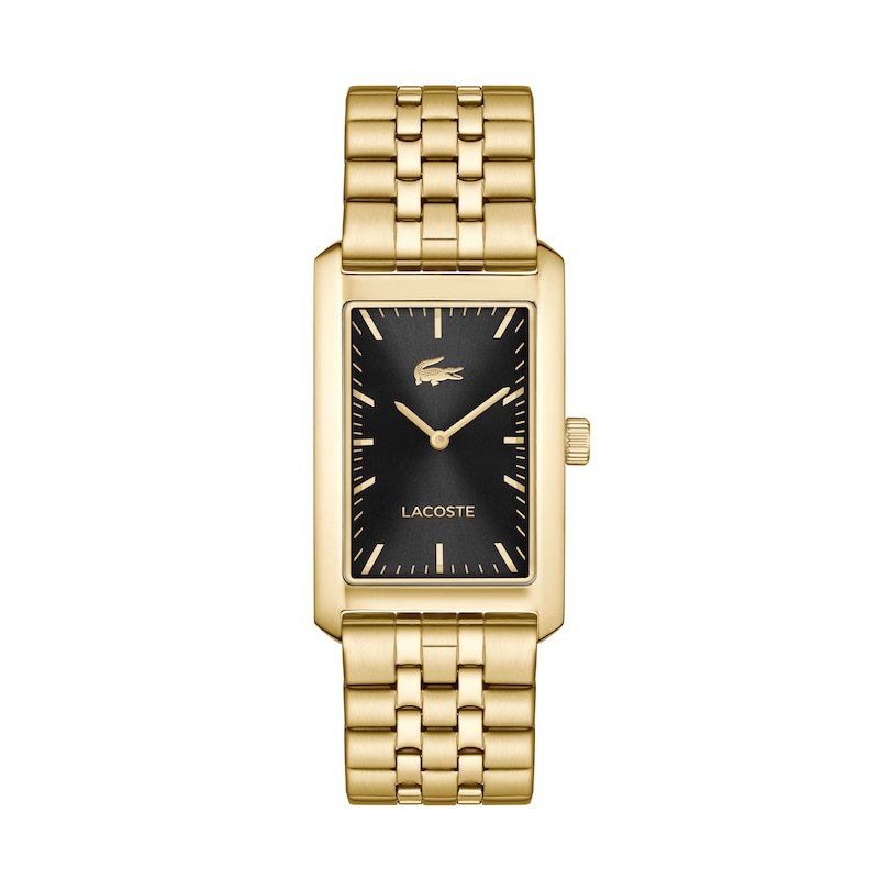 Main Image 1 of Lacoste Santiago Men's Black Dial and Gold IP Stainless Steel Bracelet Watch