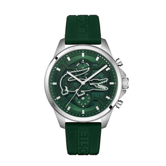 Lacoste Arthor Skeleton Men's Green Dial & Green Silicone Strap Watch