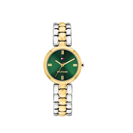 Tommy Hilfiger 1782927 Annie Two Tone Green Dial Watch - Image 4