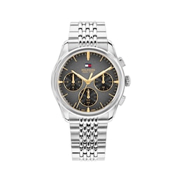 Tommy Hilfiger 38mm Men's Black Dial Stainless Steel Bracelet Watch