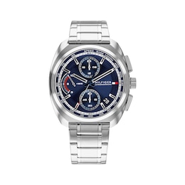Tommy Hilfiger 41mm Men's Navy Blue Sunray Dial Stainless Steel Bracelet Watch