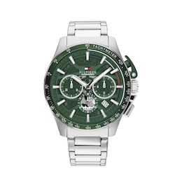 Tommy Hilfiger 44mm Men's Green-Blue Dial Stainless Steel Bracelet Watch