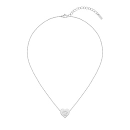 Lacoste Women's Love My Croc Stainless Steel Heart Necklace