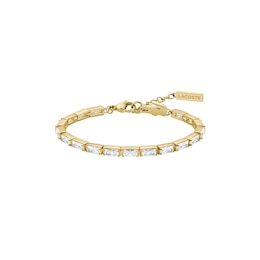 Lacoste Women's Duchess Crystal Gold IP Tennis Bracelet