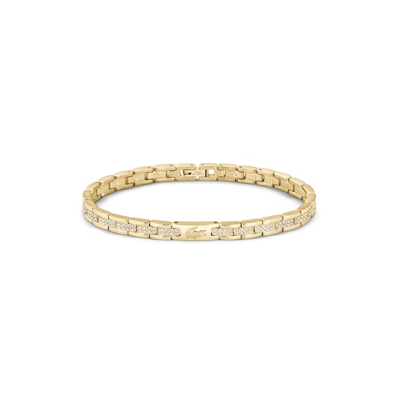 Lacoste 2040671 Metropole Gold IP Bracelet With Crystals Jewellery - Image 4