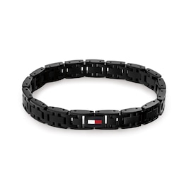 Tommy Hilfiger Men's Black IP Stainless Steel Bracelet
