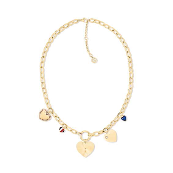 Tommy Hilfiger Women's Stainless Steel Gold Tone Heart Charm Necklace - J7393 2781065 - Image 4