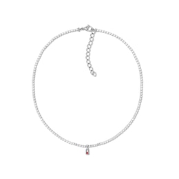 Tommy Hilfiger Women's Stainless Steel and Crystal Tennis Necklace
