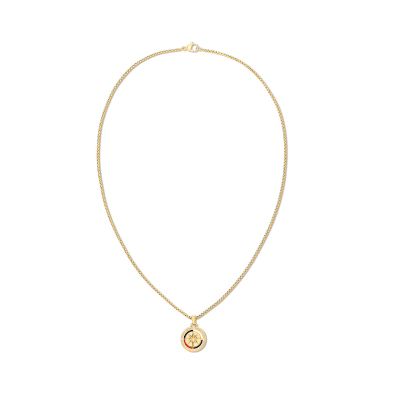 Main Image 1 of Tommy Hilfiger Men's Gold Tone IP Stainless Steel Pendant Necklace
