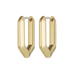 Olivia Burton Gold IP Honeycomb Geo Hoop Earrings