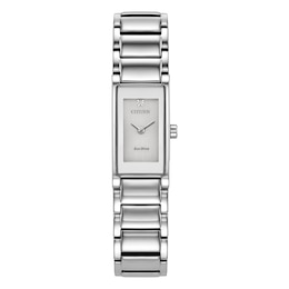 Citizen Axiom Women's Eco-Drive Diamond Silver-Tone Dial Stainless Steel Bracelet Watch